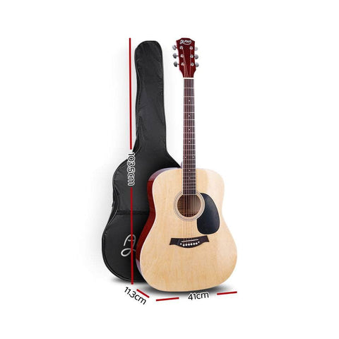 41 Inch Acoustic Guitar Wooden Body Steel String Dreadnought Wood