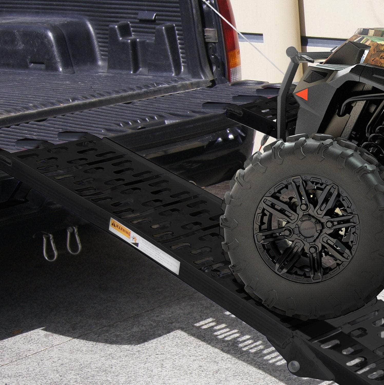 Aluminium ATV Loading Ramp Foldable - Black, Black colour
