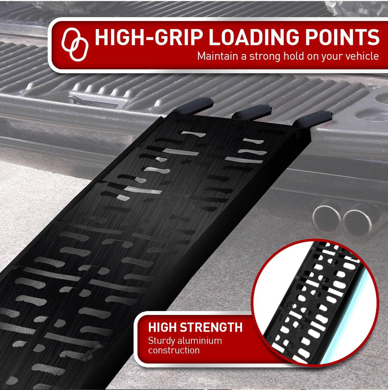 Aluminium ATV Loading Ramp Foldable - Black, automotive