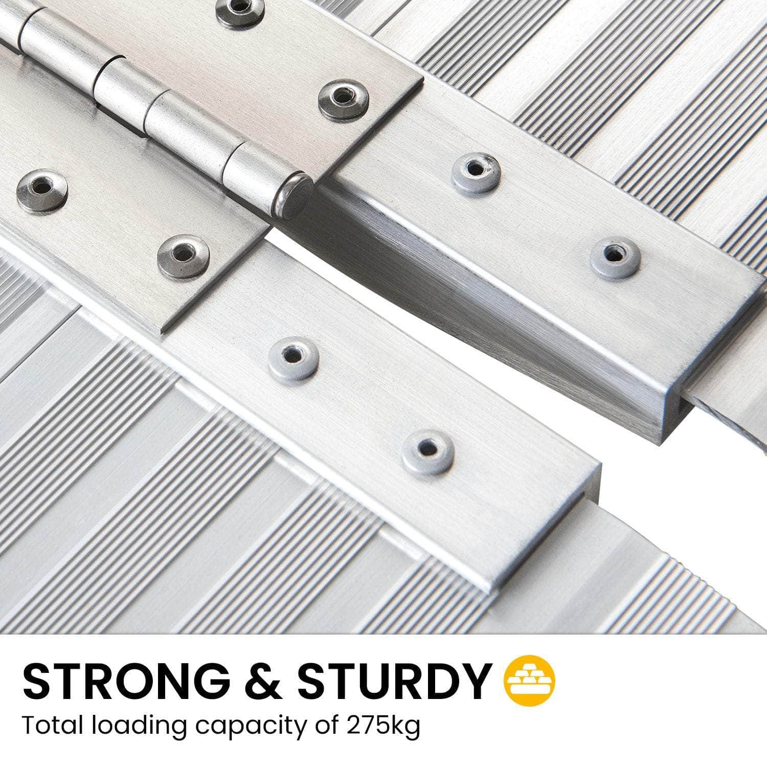 Aluminium Foldable Wheelchair Ramp With Handle - 3ft
