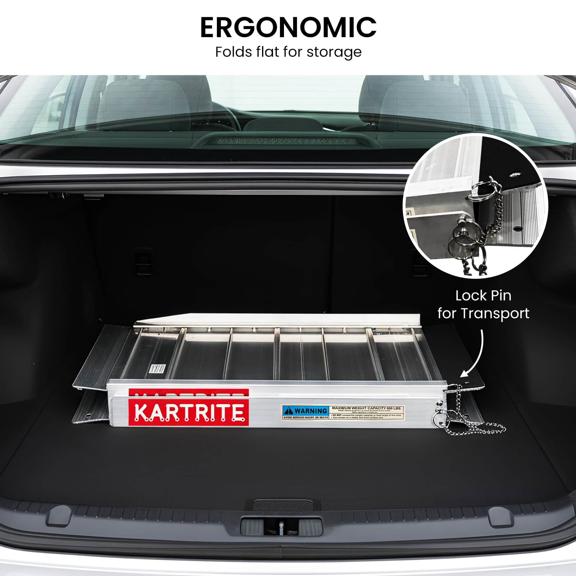 Aluminium Wheelchair Ramp 2FT Mobility Ramp with High Grip Surface Safety Side Rails L