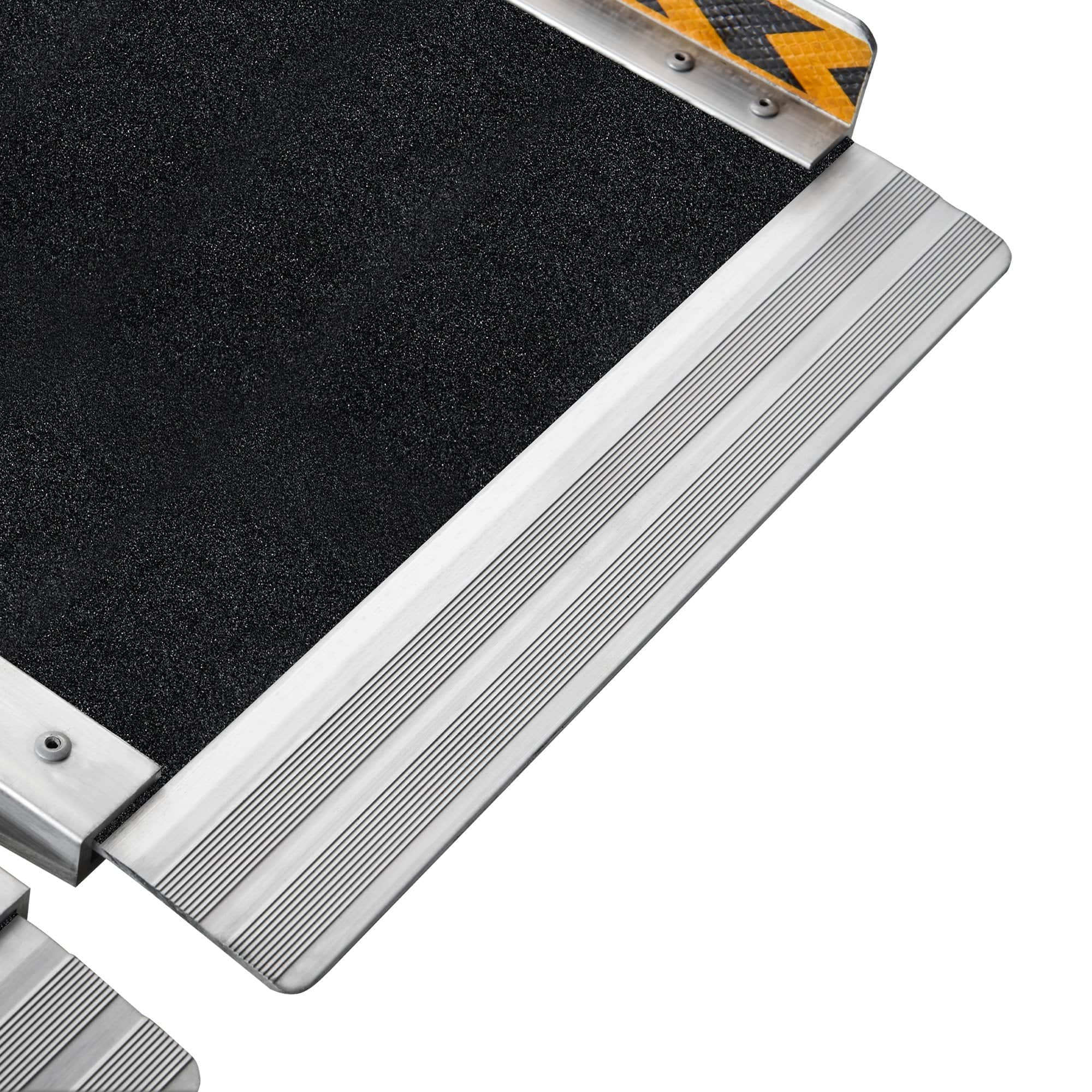 Aluminium Wheelchair Ramp 2FT Mobility Ramp with High Grip Surface Safety Side Rails L