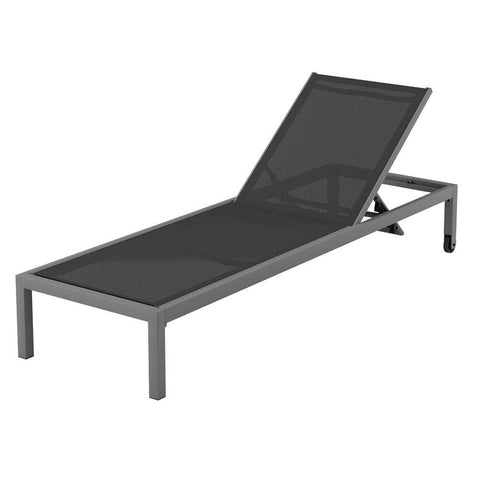 Aluminium Wheels Outdoor Sun Lounger for Poolside Relaxation