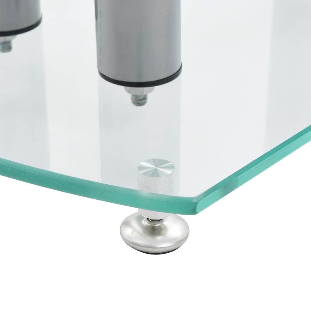 Aluminum Speaker Stands Transparent Safety Glass 2pcs