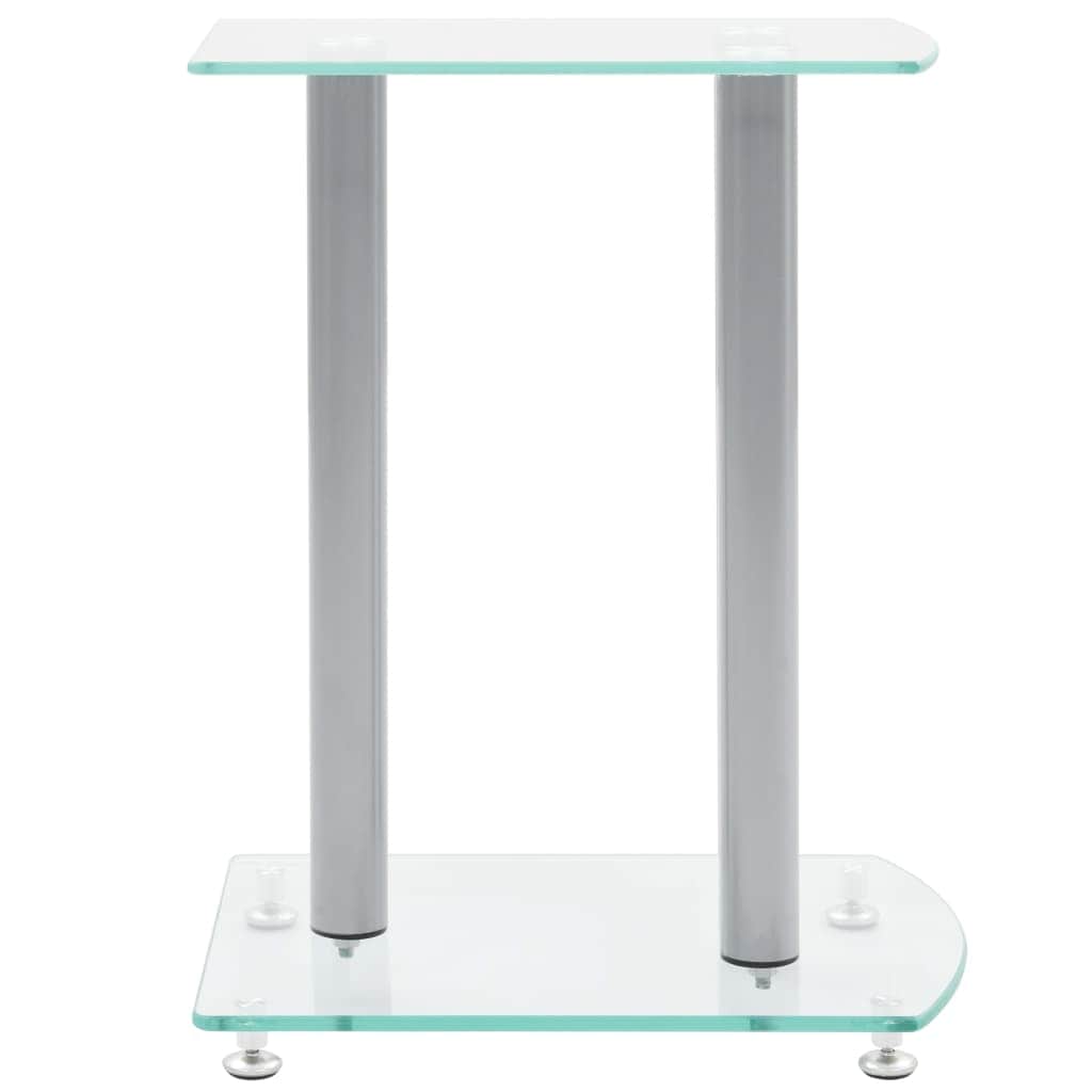 Aluminum Speaker Stands Transparent Safety Glass 2pcs