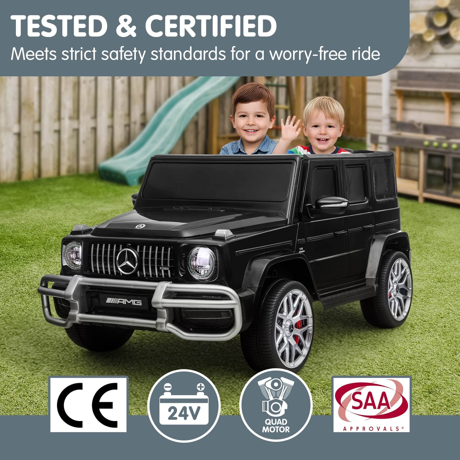 AMG G63 Licensed Kids Electric Ride-On Car Remote 50W - photo 13