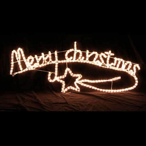 Animated Merry Christmas Motif Rope Light W/ Controller