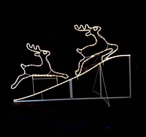 Animated Running up Reindeer Rope Light for Christmas Decoration