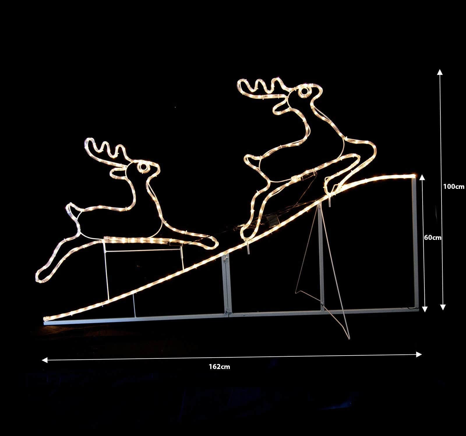 Animated Running up Reindeer Rope Light for Christmas Decoration