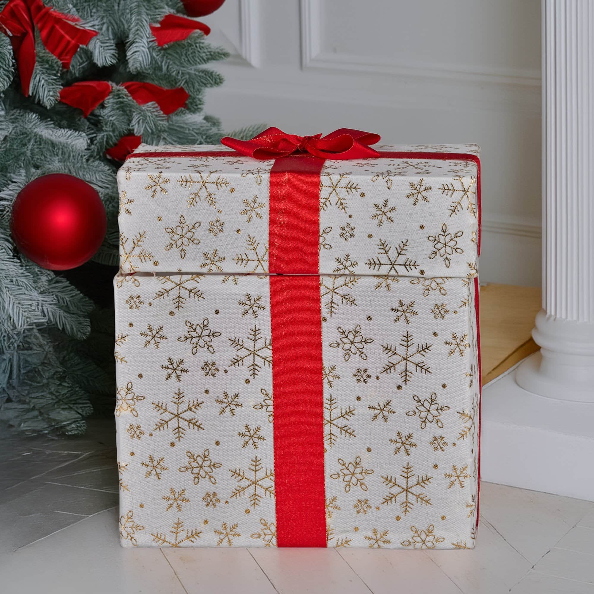 Animated Snowman in a Gift Box LED Christmas Tree Decoration Ornament Lights Xmas