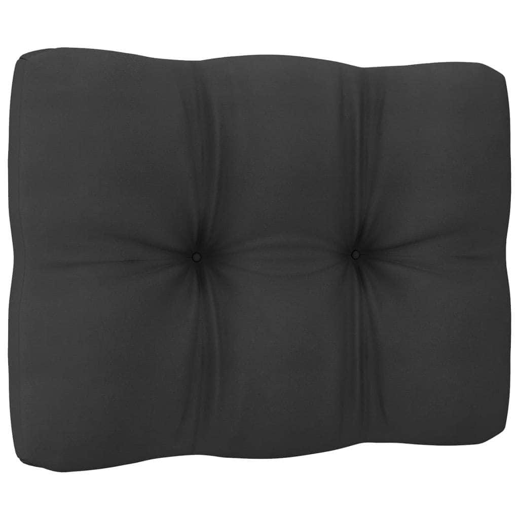 Anthracite Elegance: 9-Piece Pinewood Garden Lounge Set with Plush Cushions