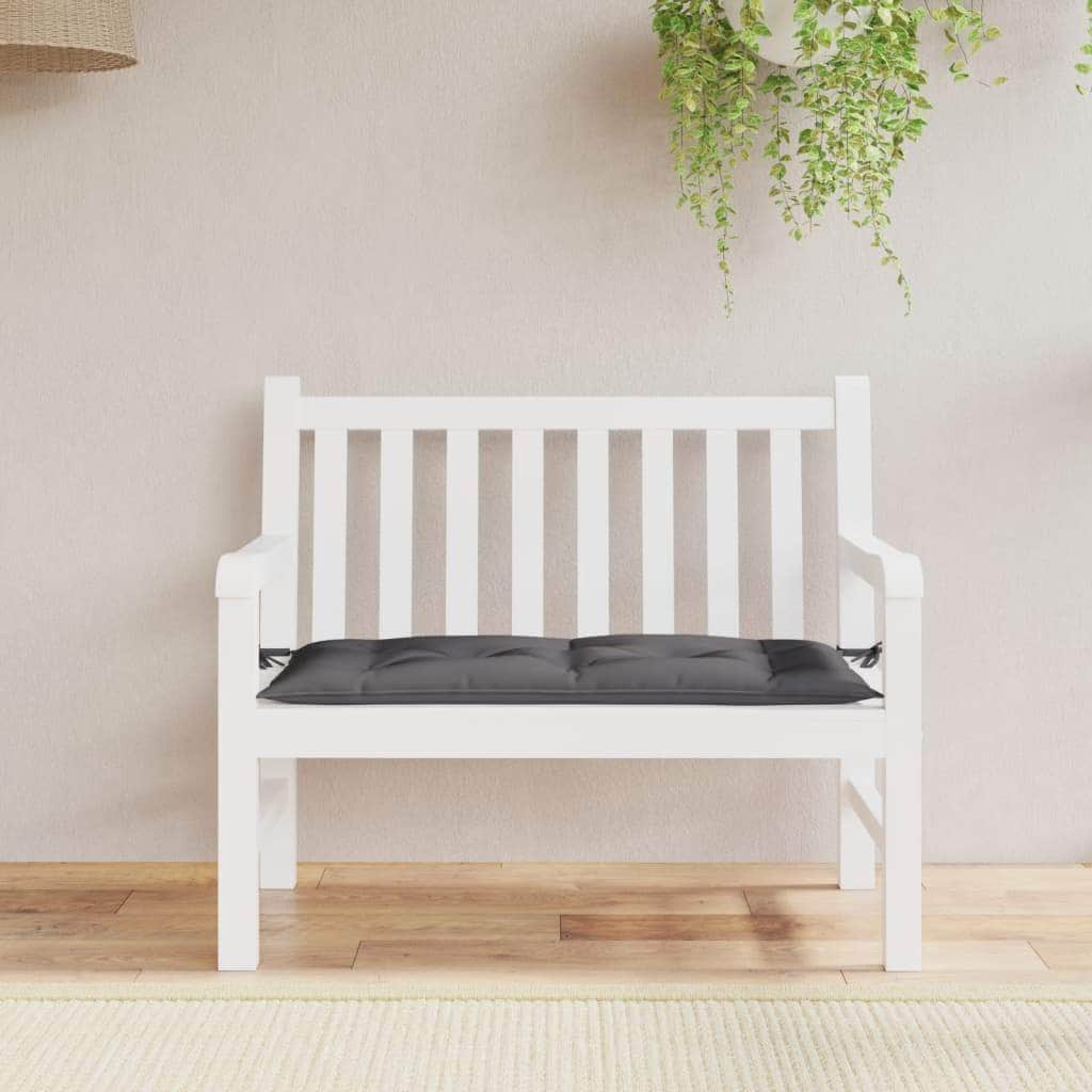 Anthracite Oxford Fabric Garden Bench Cushion