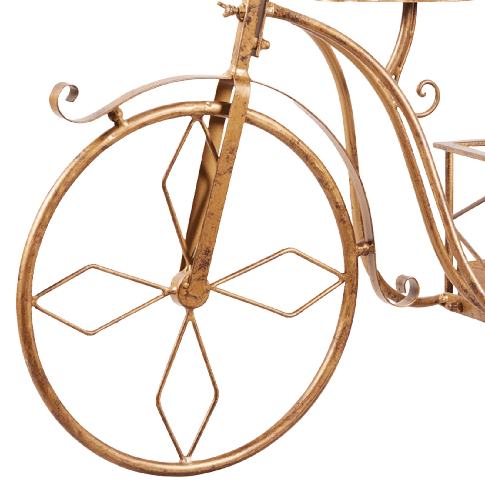 Antique Gold Bicycle Display Metal Christmas Decor, living other