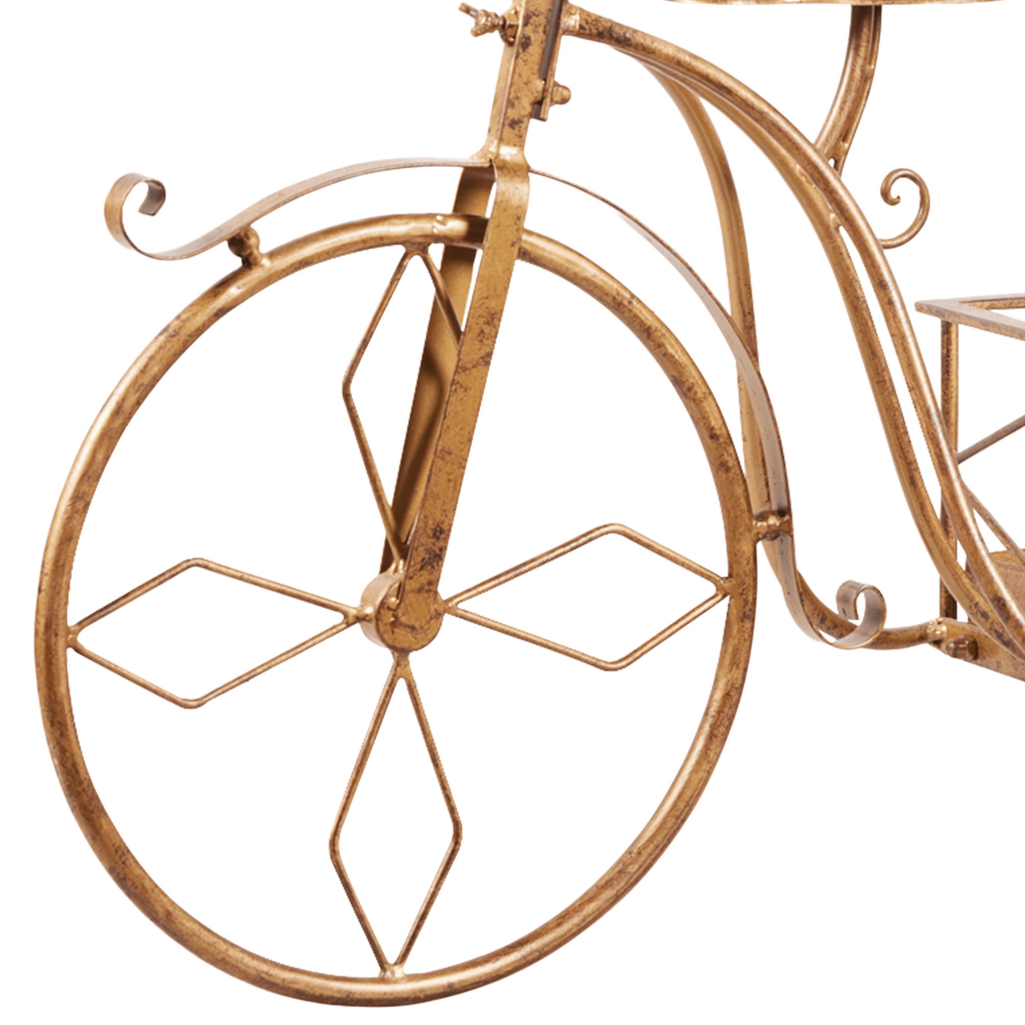 Metal finish - Antique Gold Bicycle Display Metal Christmas Decor