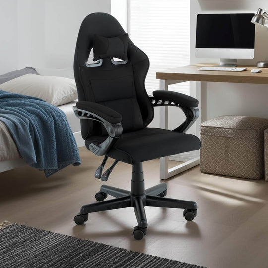 Antre Kids Study Gaming Chair Black Adjustable Computer Seat