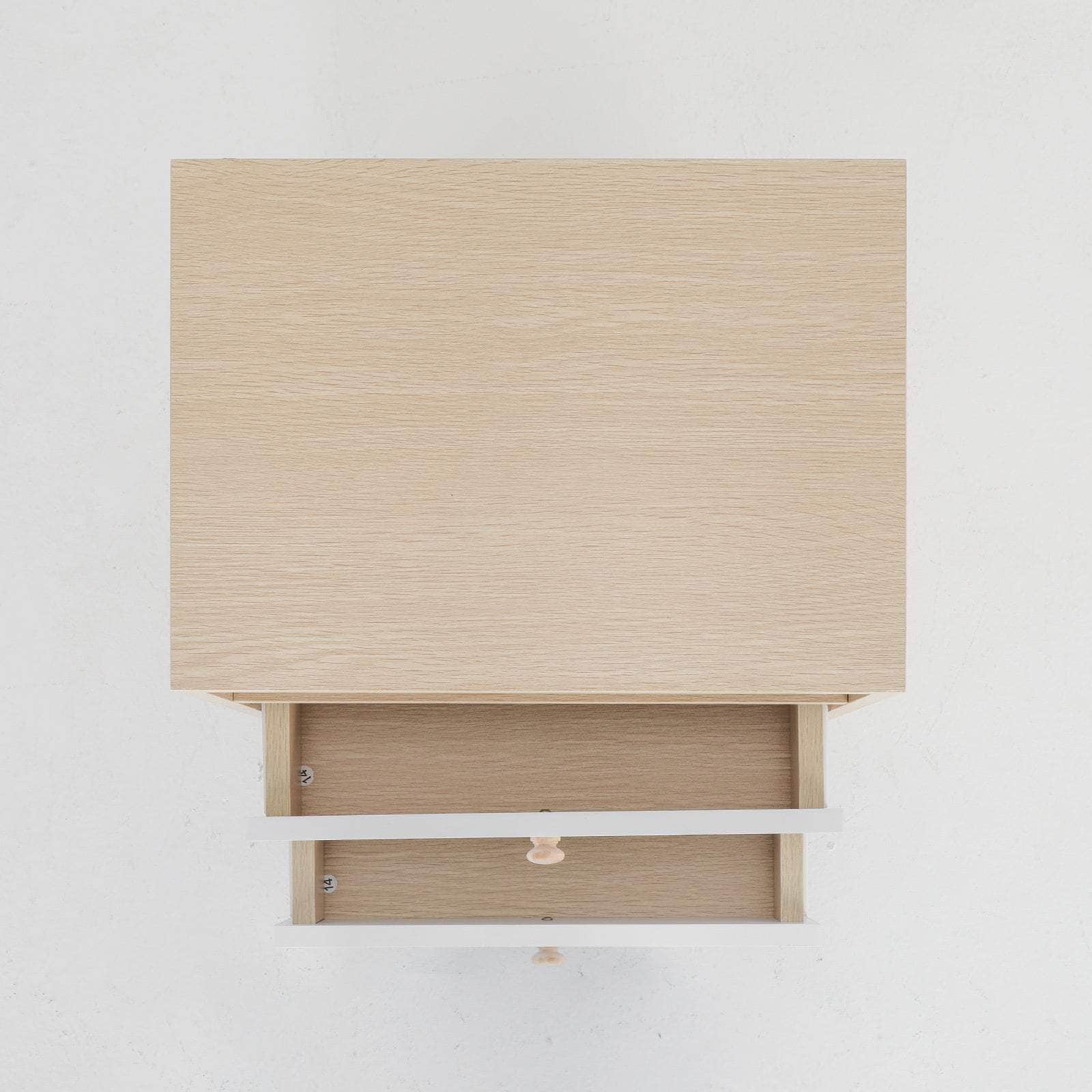 Anya White/Oak Bedside Storage