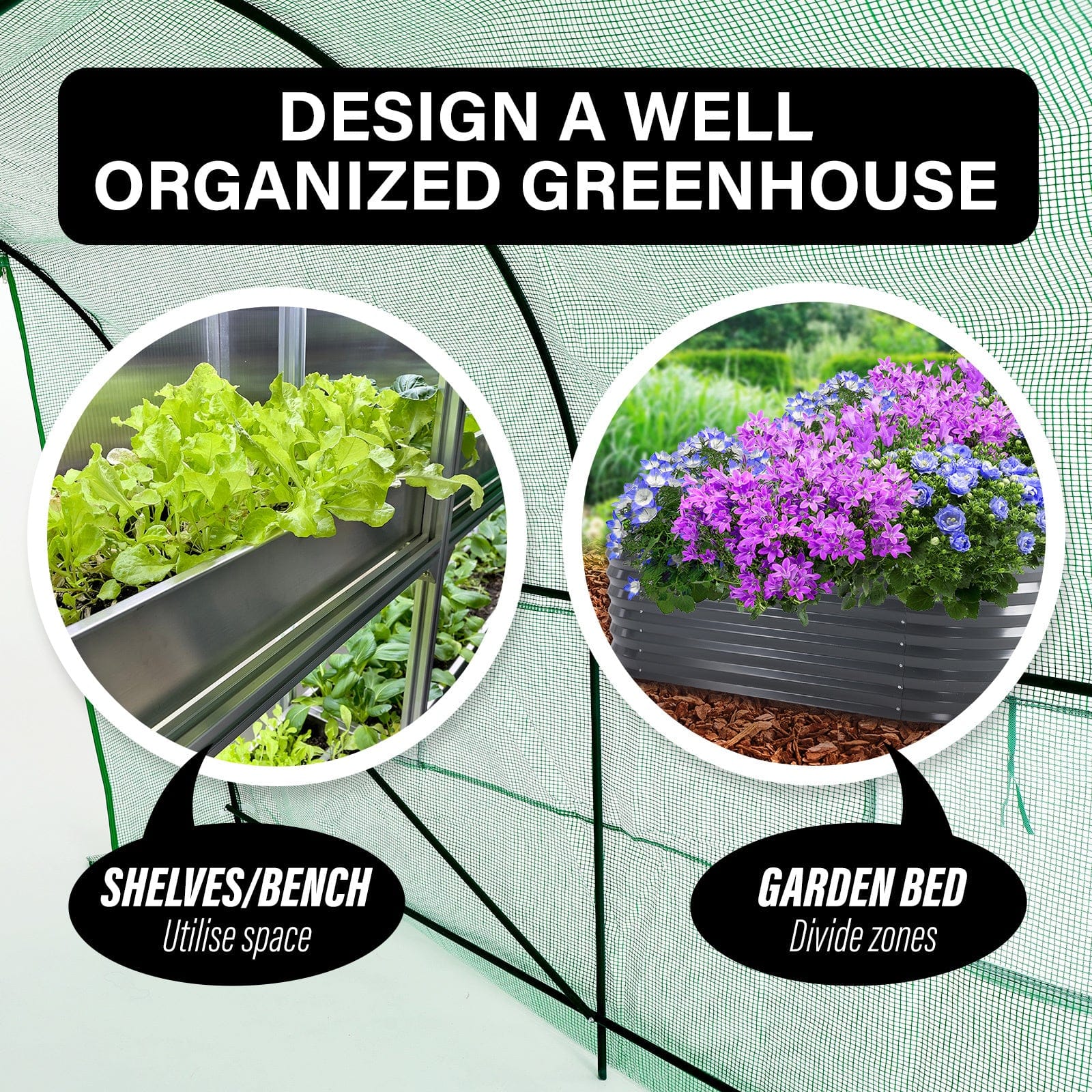 Greenhouses & Accessories - Garden Greenhouse Walk-In Shed 3.5x2x2M PE Apex - photo 20