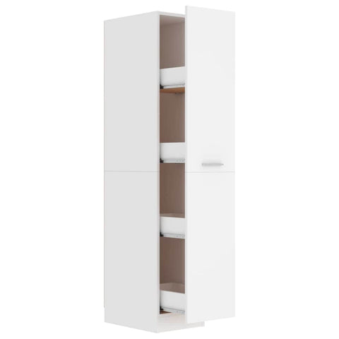 Apothecary Cabinet White Engineered Wood