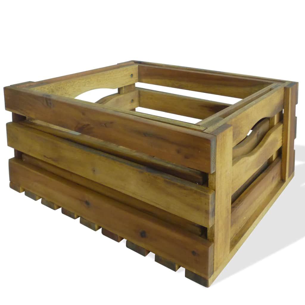 Apple Crates 2 pcs Solid Acacia Wood - Simple deals
