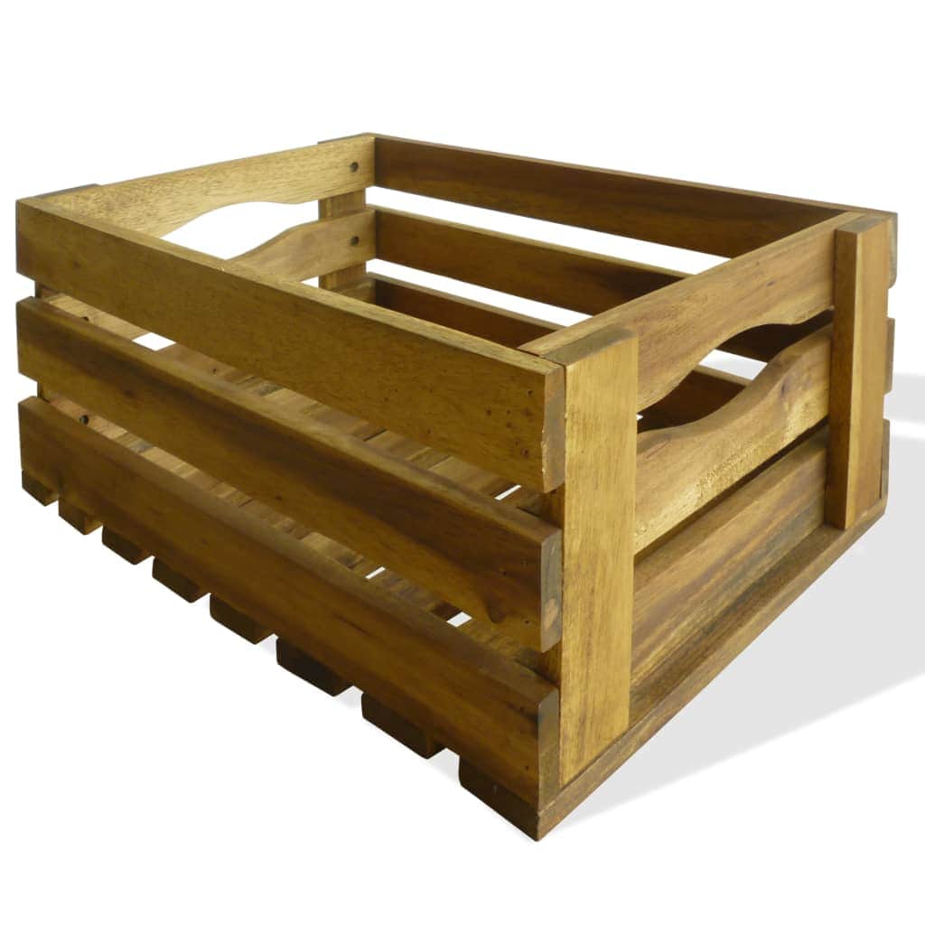 Apple Crates 2 pcs Solid Acacia Wood - Simple deals
