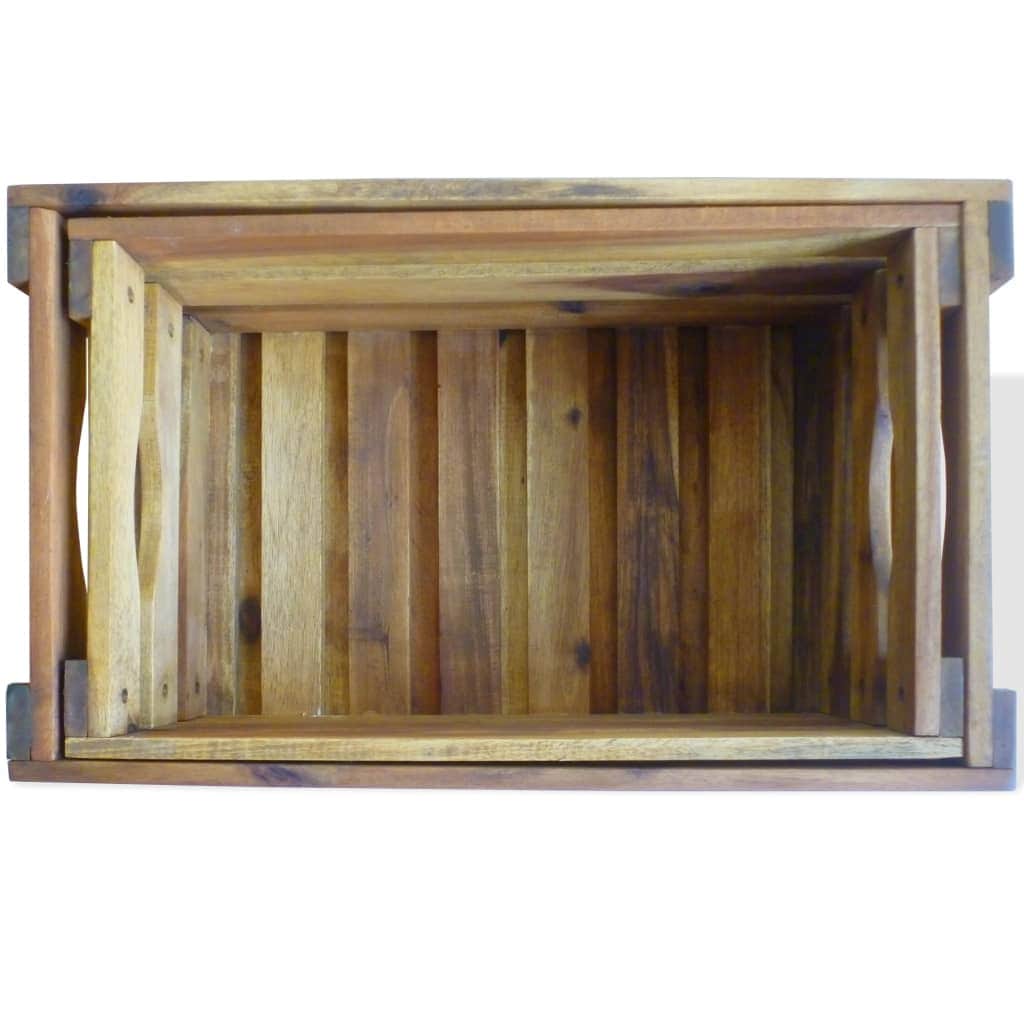 Apple Crates 2 pcs Solid Acacia Wood - Simple deals