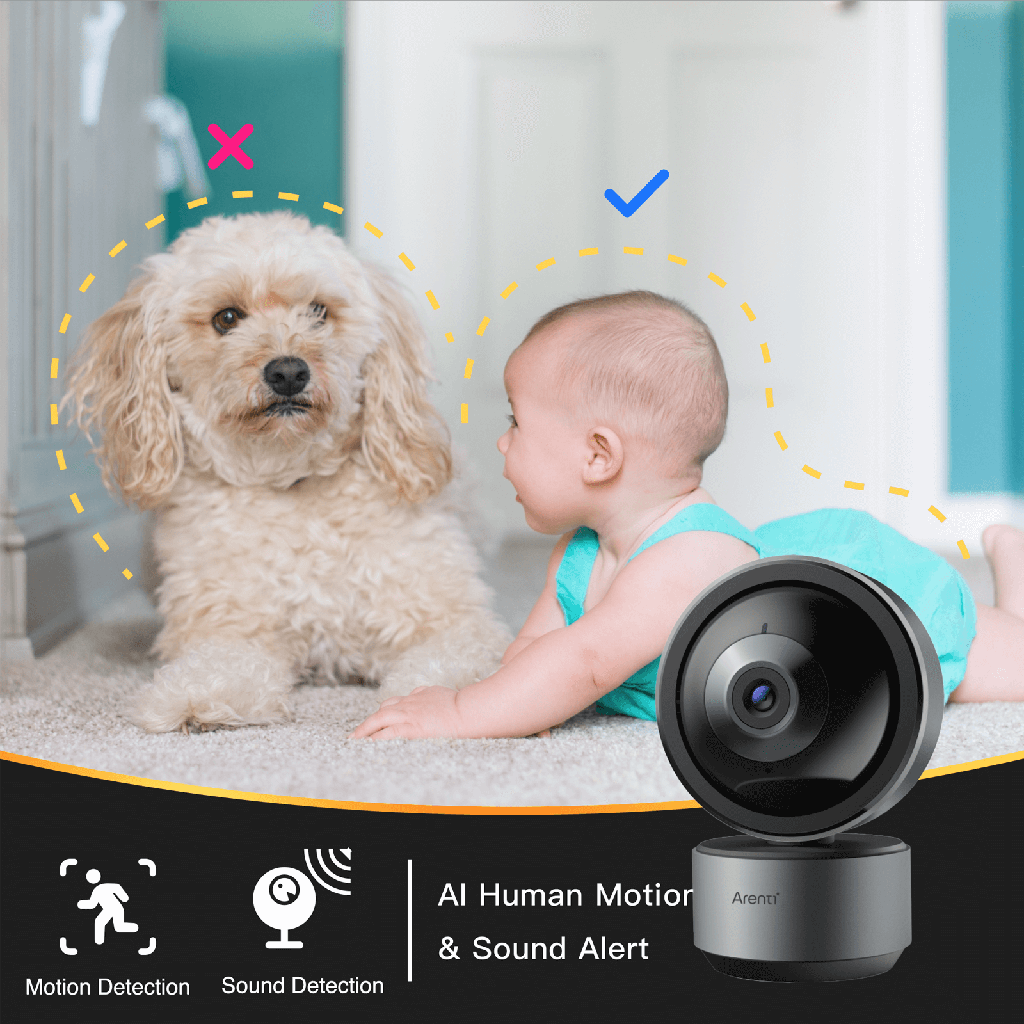 Arenti 2K Indoor Pan & Tilt Security Camera Dome1