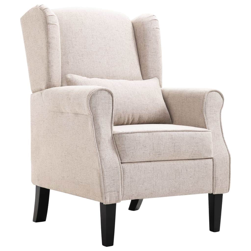 Armchair Beige Fabric