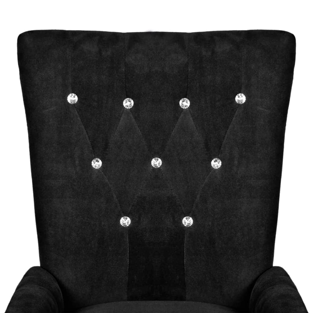 Armchair Black Velvet
