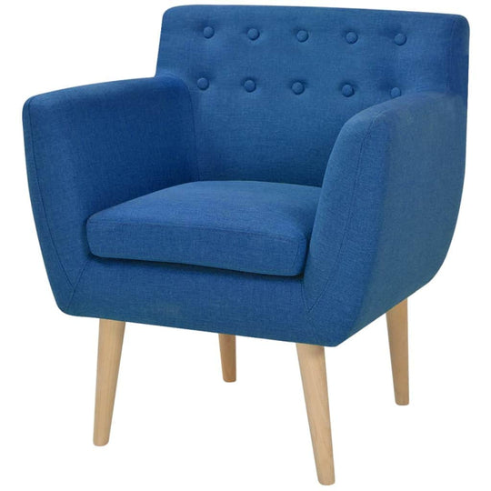 Armchair Blue Fabric - Arm Chairs, Recliners & Sleeper Chairs
