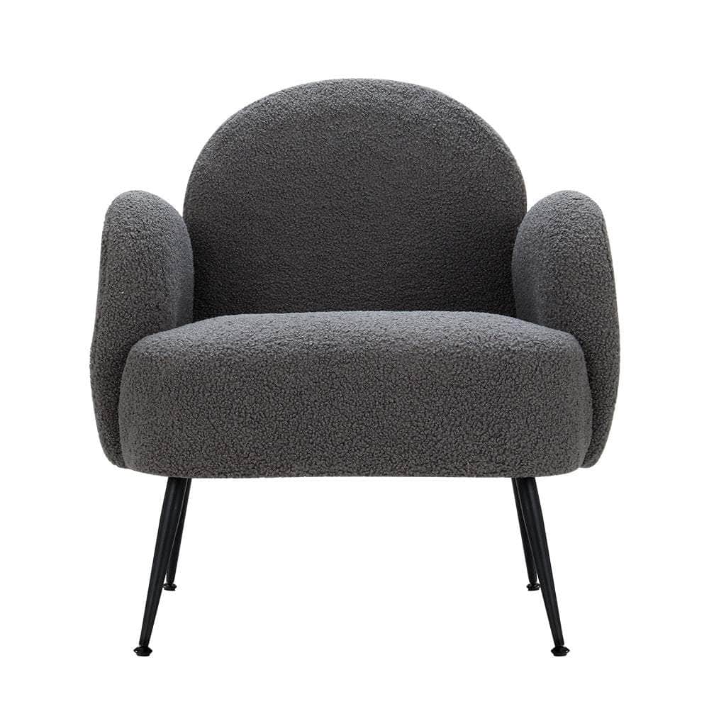 Armchair Boucle Charcoal Hanes