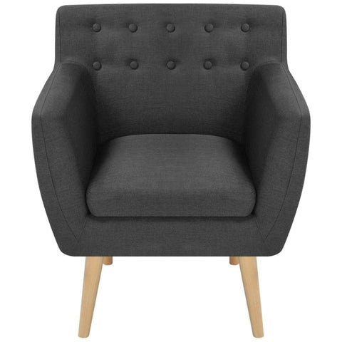 Armchair Dark Grey Fabric