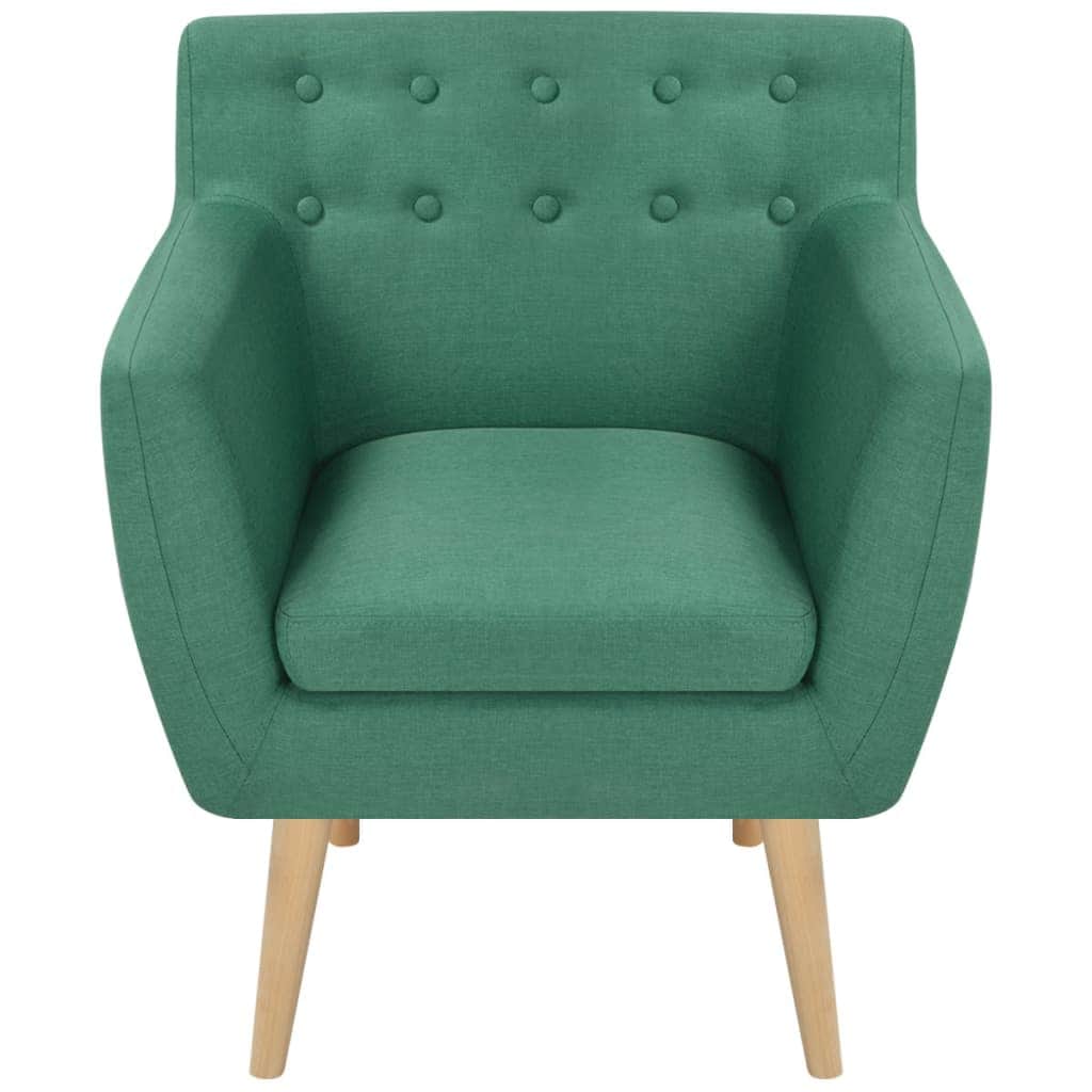 Armchair Green Fabric