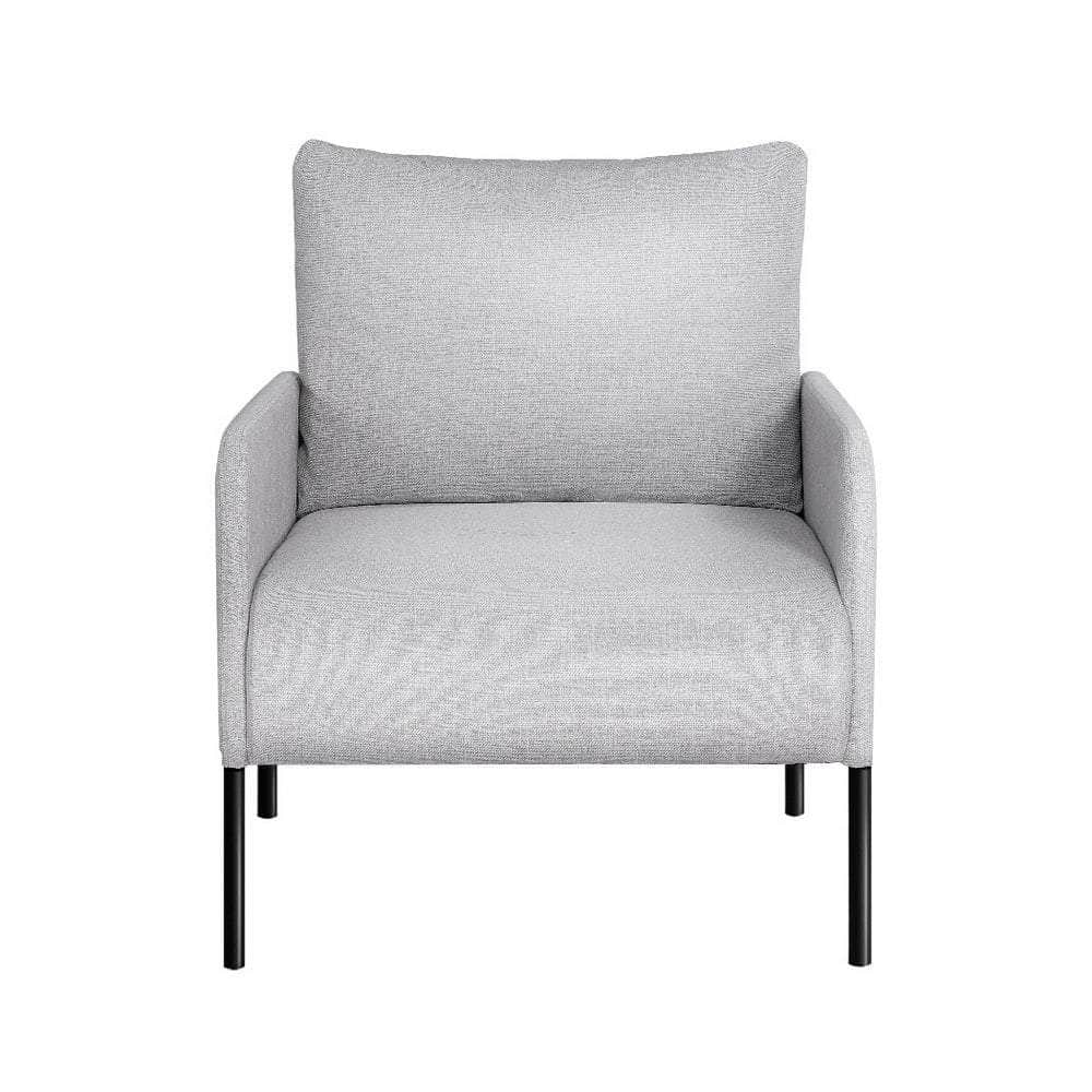 Armchair Lounge Chair Accent Chair Single Sofa Grey Linen Fabric