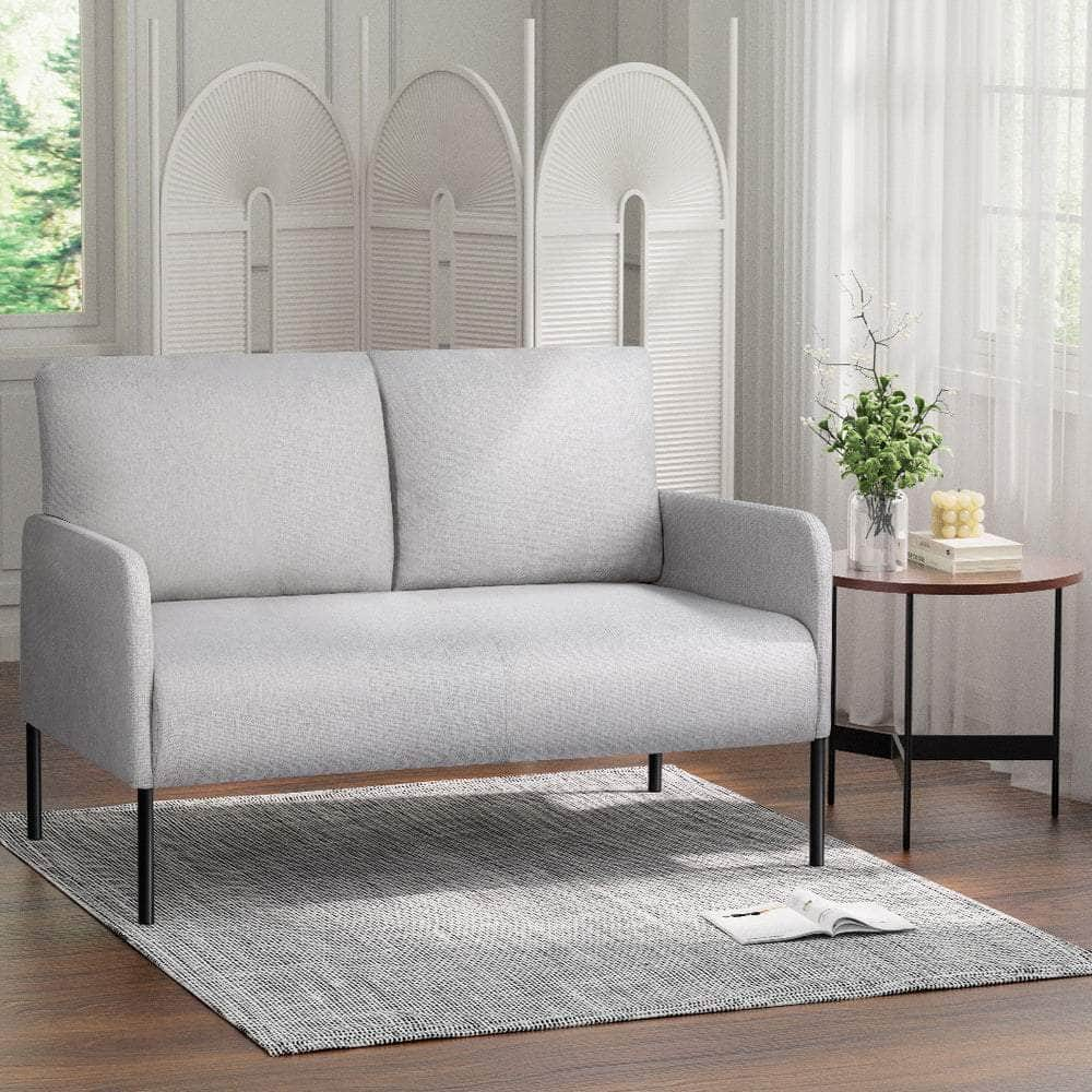 Armchair Lounge Chair Accent Chair Single Sofa Grey Linen Fabric