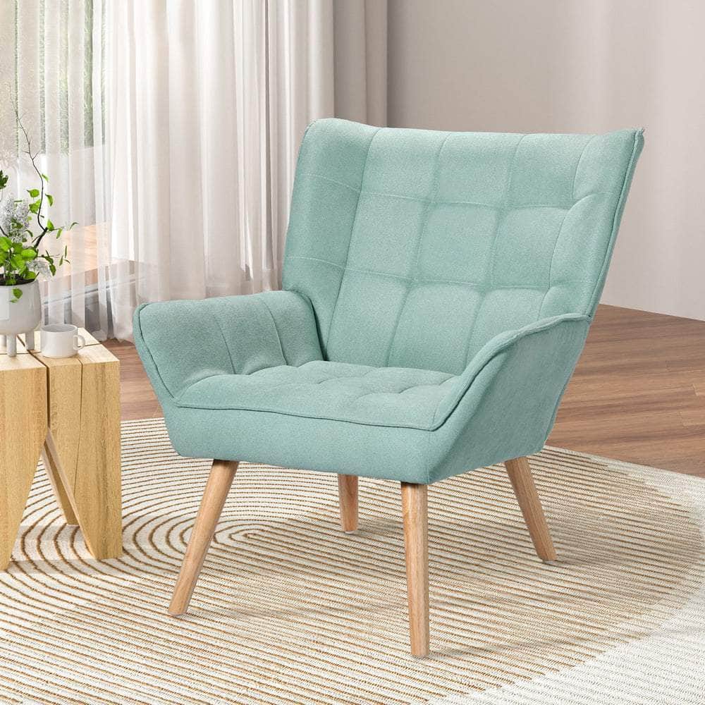 Armchair Lounge Chair Accent Chairs Sofa Linen Fabric Cushion Seat