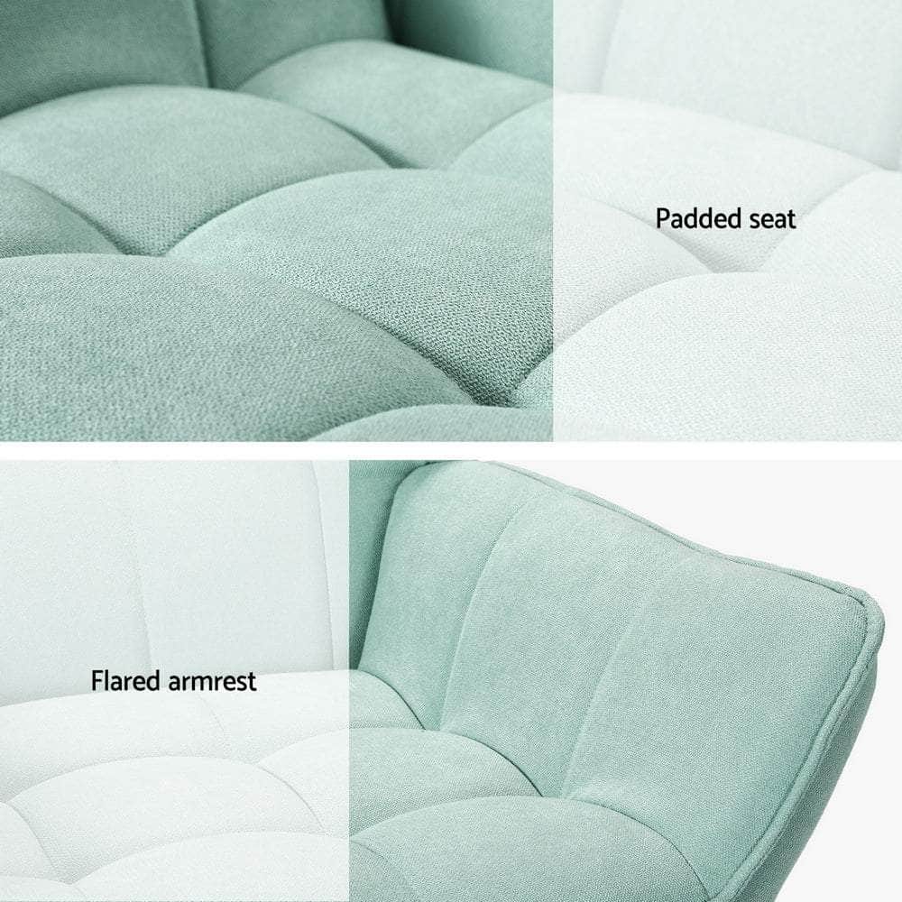 Armchair Lounge Chair Accent Chairs Sofa Linen Fabric Cushion Seat