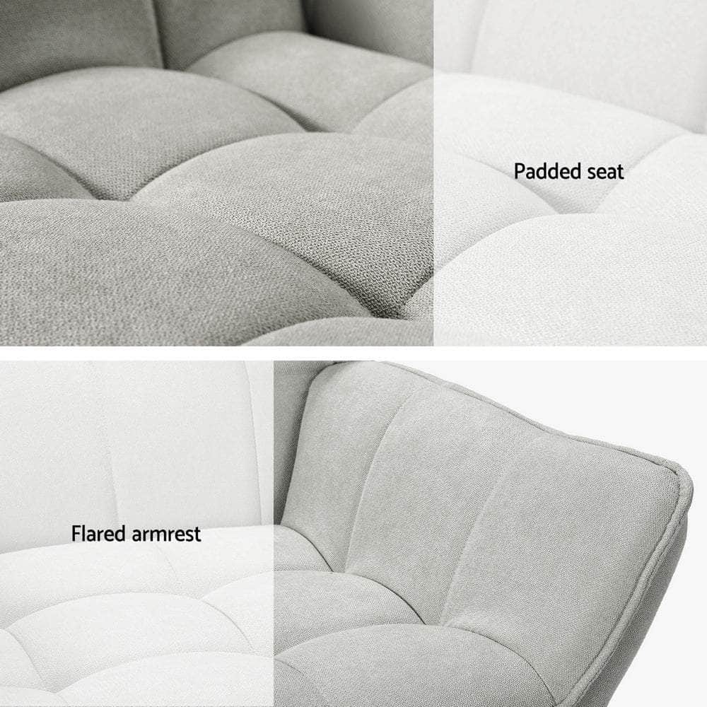 Armchair Lounge Chair Accent Chairs Sofa Linen Fabric Cushion Seat