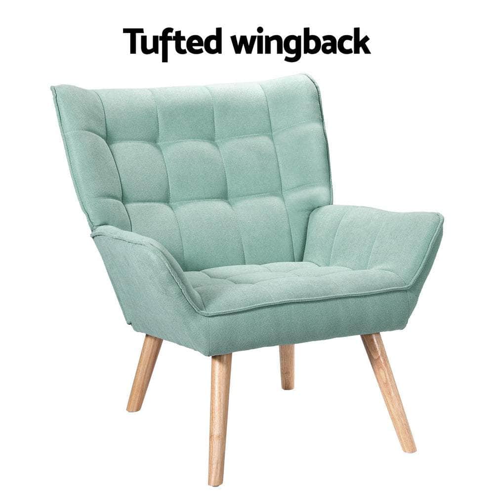 Armchair Lounge Chair Accent Chairs Sofa Linen Fabric Cushion Seat