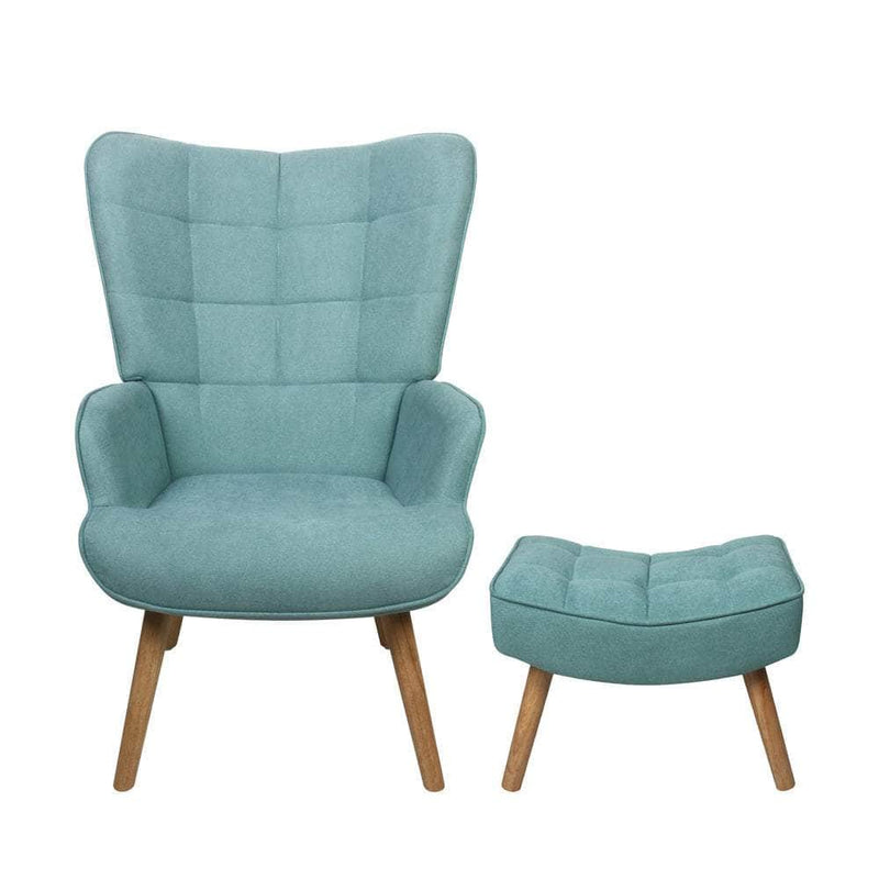 Armchair Lounge Chair Ottoman Accent Armchairs Fabric Sofa Chairs Blue/Grey/Pink, Fabric finish