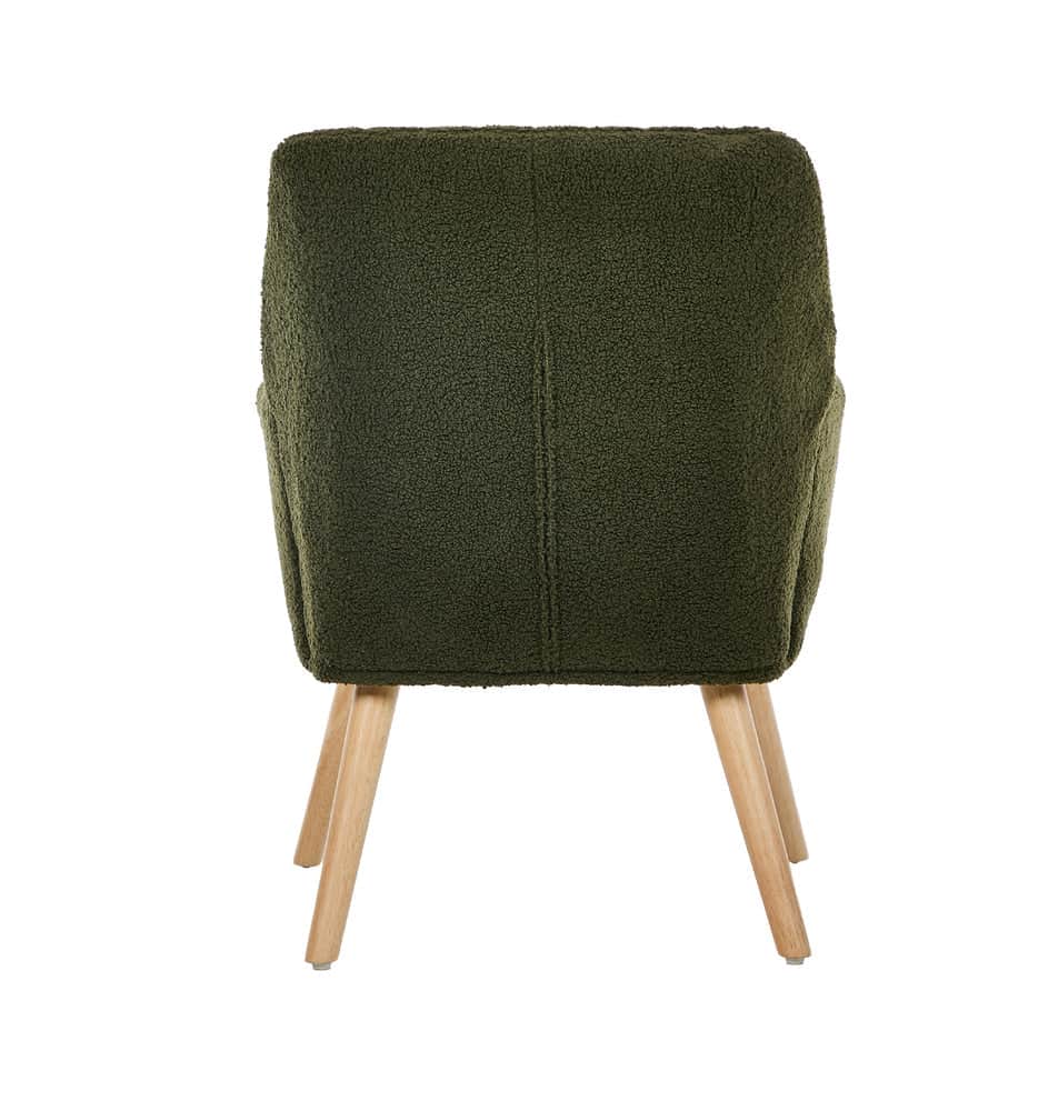 Armchair Lounge Sofa Chair Sherpa Fabric Accent Couch Green