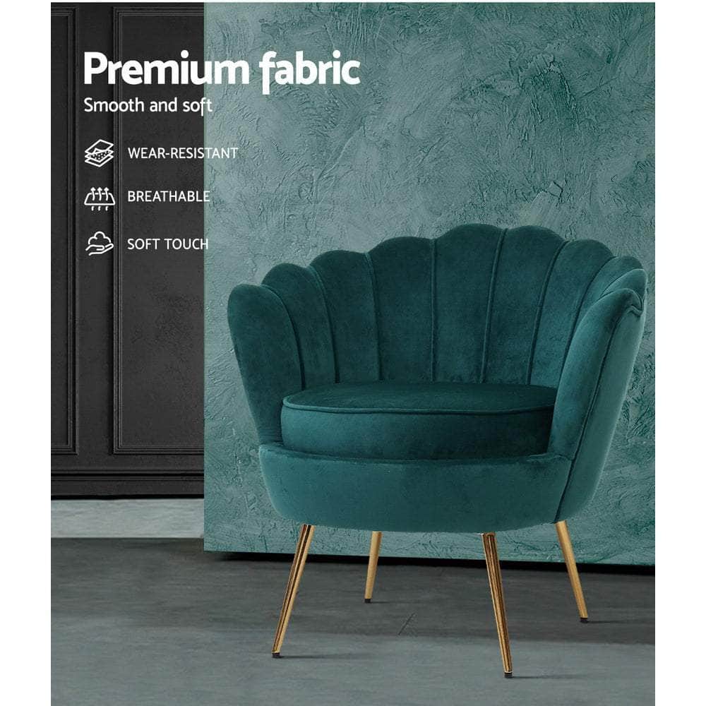 Armchair Velvet Green Callista