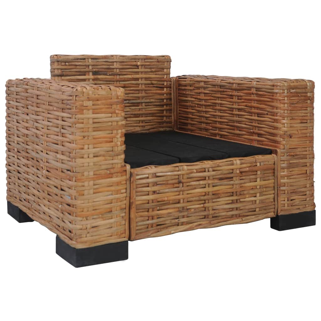 Armchair with Cushions Natural Rattan - Simple deals