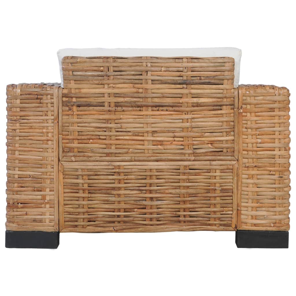 Armchair with Cushions Natural Rattan - Simple deals