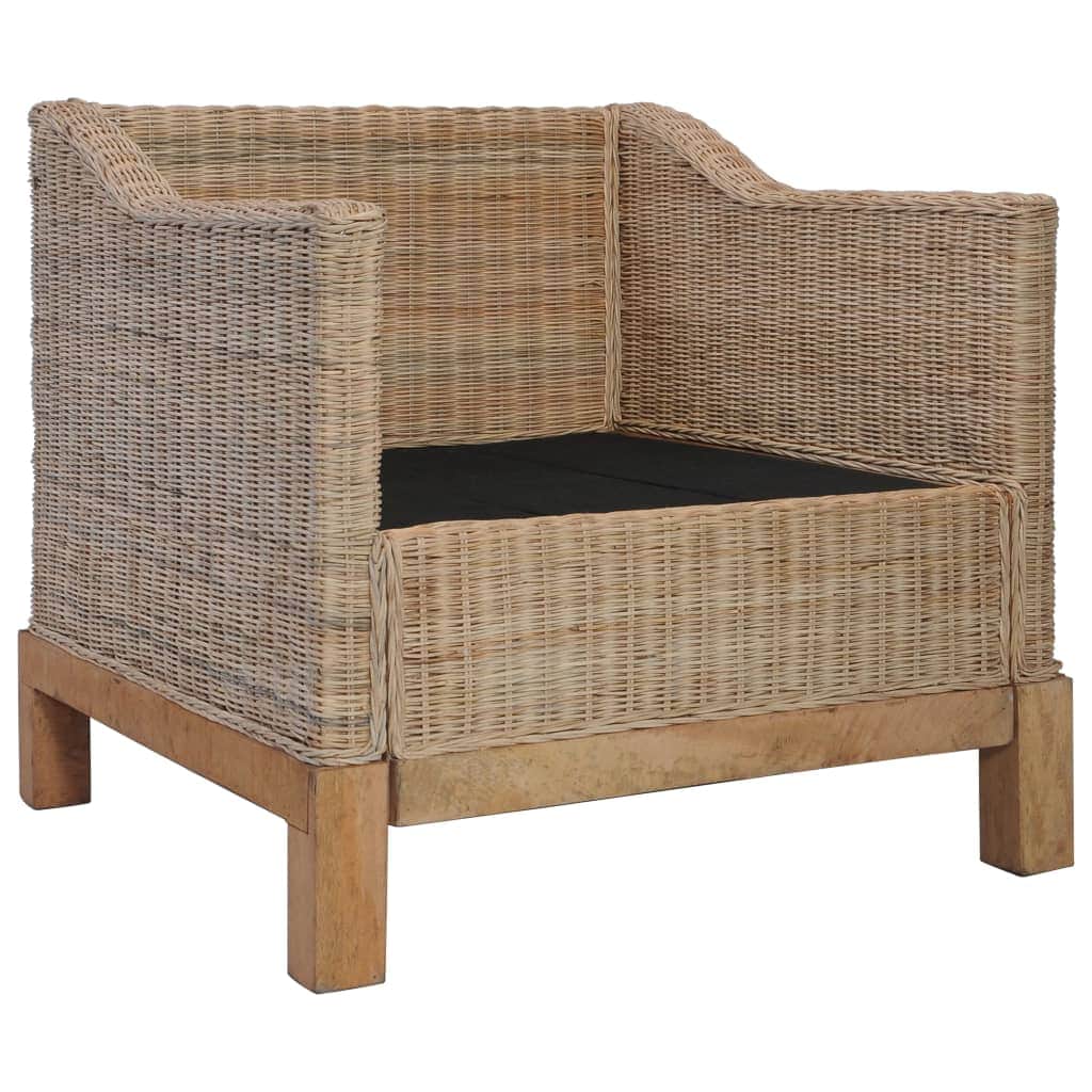 Armchair with Cushions Natural Rattan - Simple deals