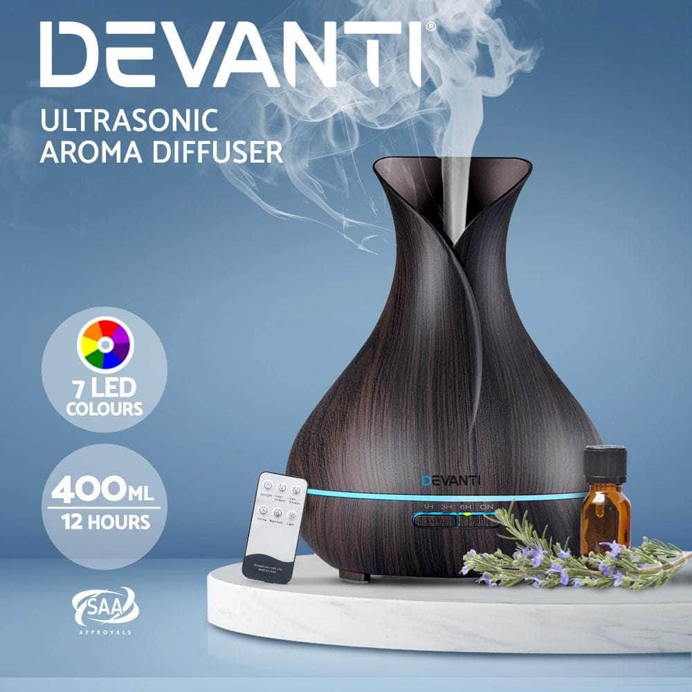 Aroma Diffuser Aromatherapy Dark Wood 400Ml