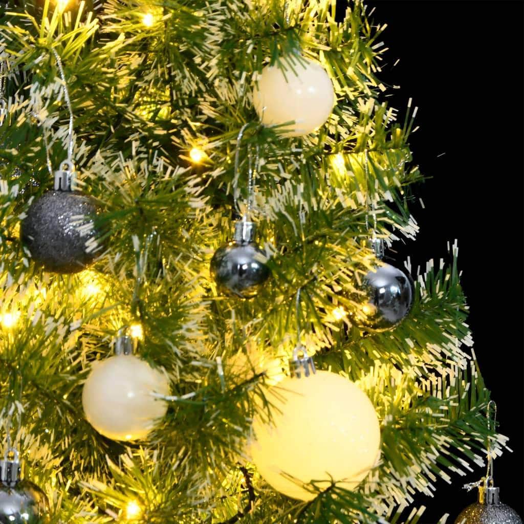 Artificial Christmas Tree with 150 LEDs,Flocked Snow 150/120 cm