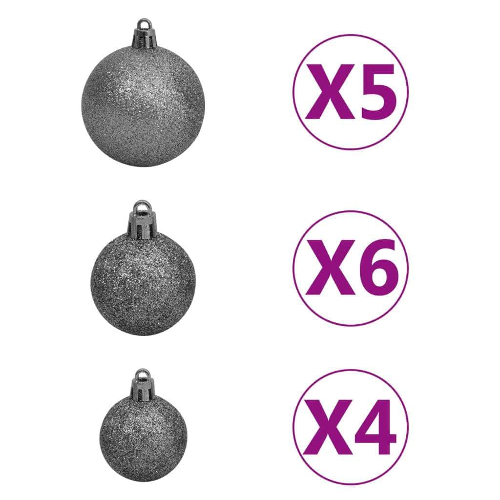 Artificial Christmas Tree with 150 LEDs,Flocked Snow 150/120 cm