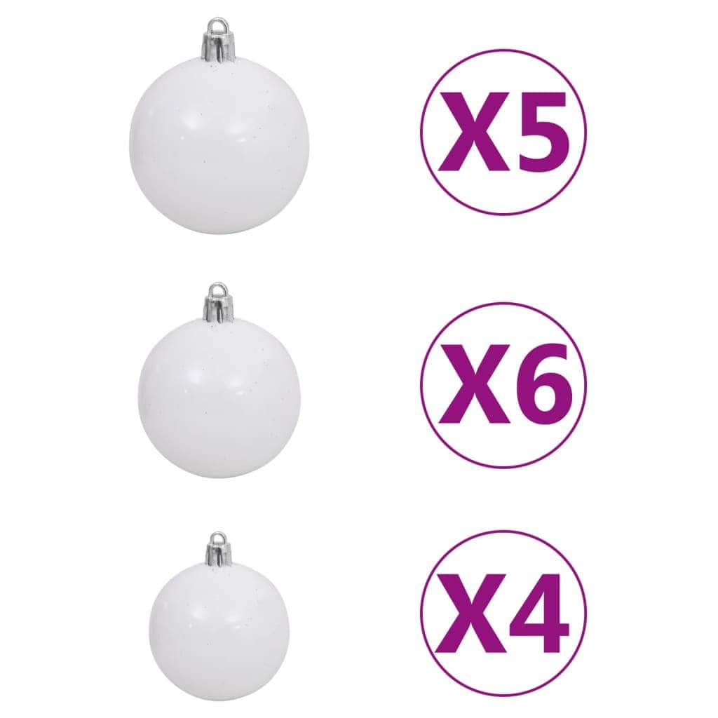 Artificial Christmas Tree with 150 LEDs,Flocked Snow 150/120 cm