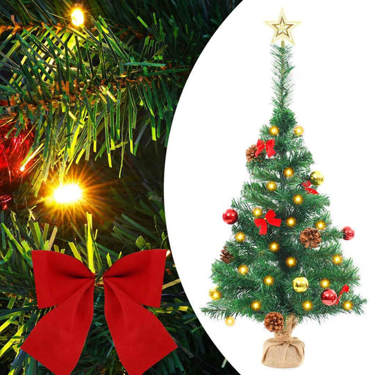 Buy 64 cm Artificial Christmas Tree with Baubles & LEDs