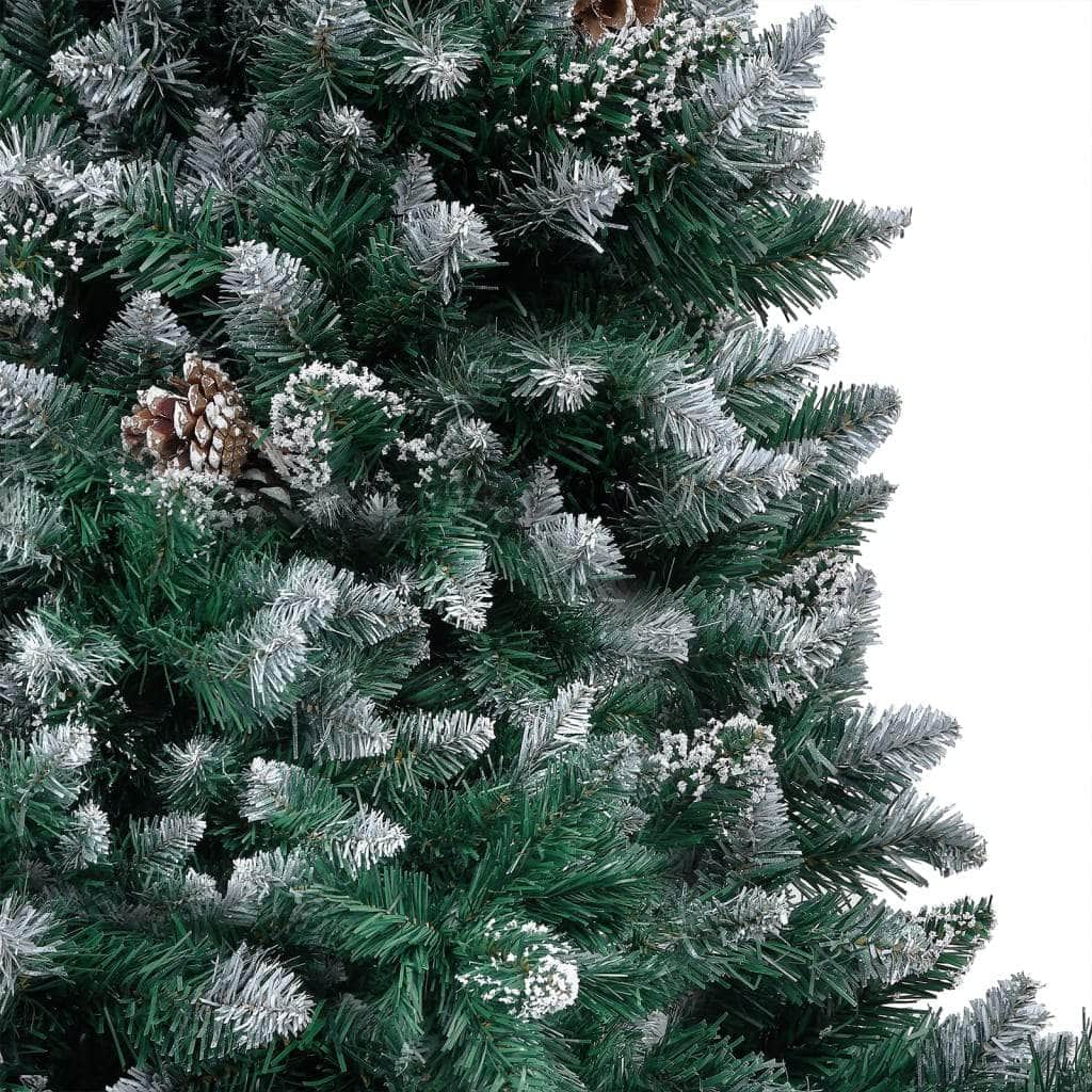Artificial Christmas Tree with LEDs& Ball Set&Pine Cones 180 cm